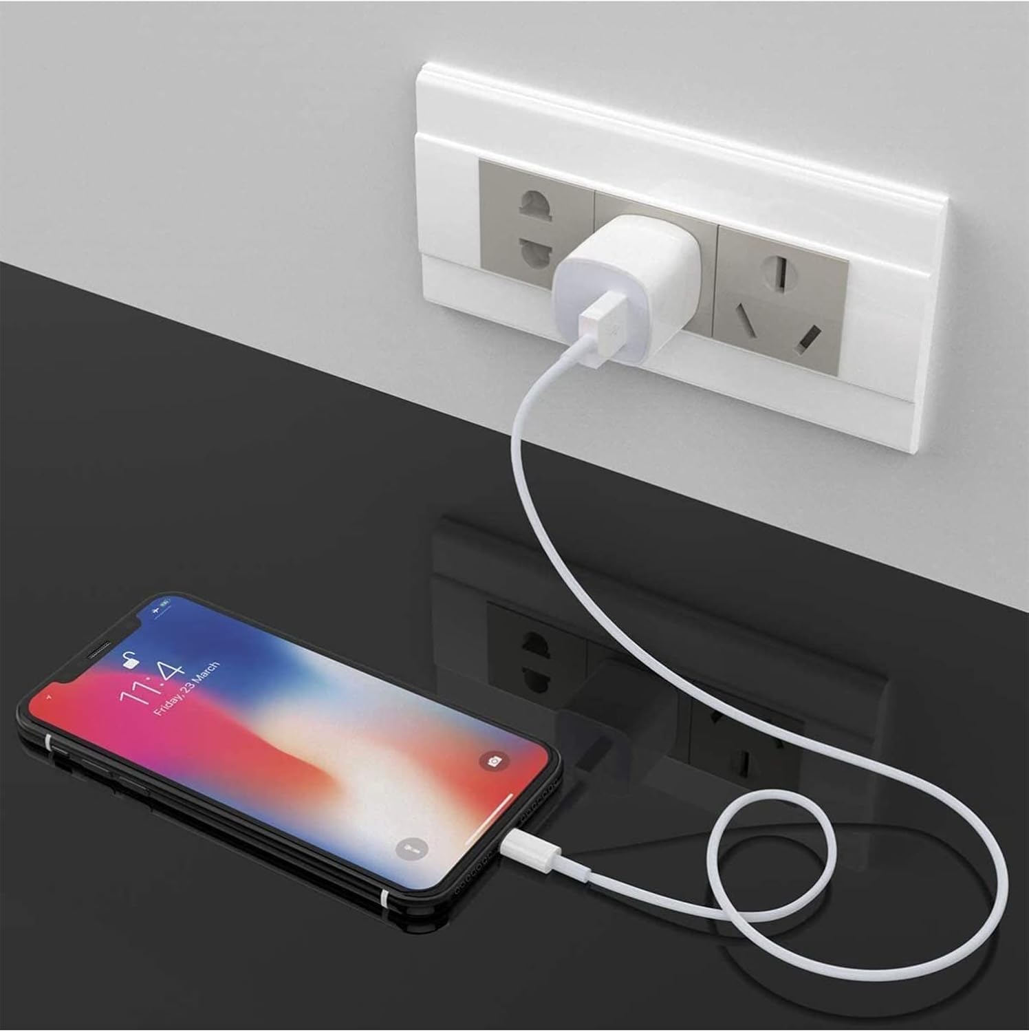 USB Wall Charger,Small Iphone Charger Box,Travel Plug Cube 5W Power Adapter for Iphone SE 2020/12 Pro Max/11 Pro Max/Xr/X/8 Plus/7/6S/6S/6/5,Galaxy S7/S6/S5 Edge,Lg,Htc,Huawei,Moto,Kindle
